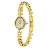 Titan Raga Women's  Watch White Dial With Gold Metal Strap, 2370YM01